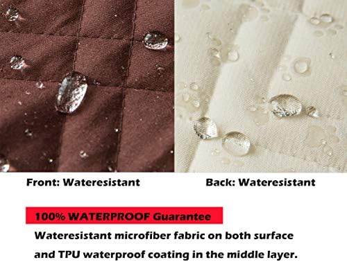 Ameritex Loveseat Cover Water Resistant Quilted Protector with Back Nonslip Paws