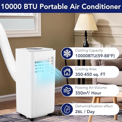 10000 BTU Portable AC with Remote 3-in-1 Unit