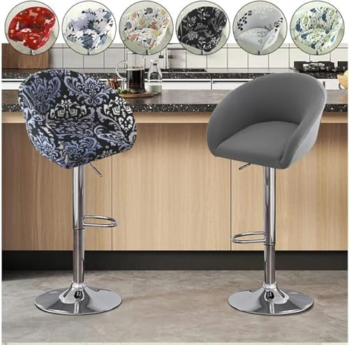 JACOJE Bar Stool Slipcover with Back and Arms