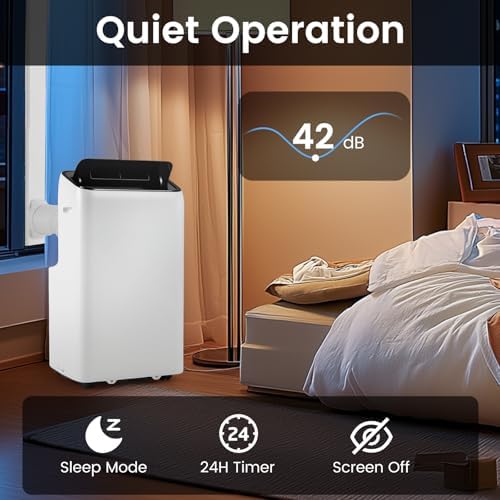 ARLIME 14000 BTU Portable AC Unit with Wi-Fi Fan and Dehumidifier