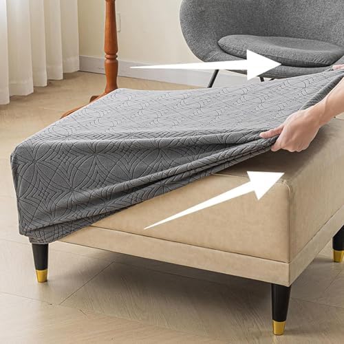 GUYIRT Ottoman Cover Stretch Foot Stool Cover Living Room Protector