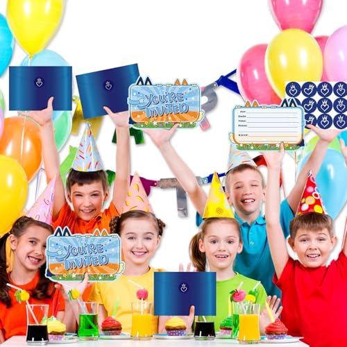 QAMEGX Dog Birthday Invitations 20Pcs Cartoon Fun Cards