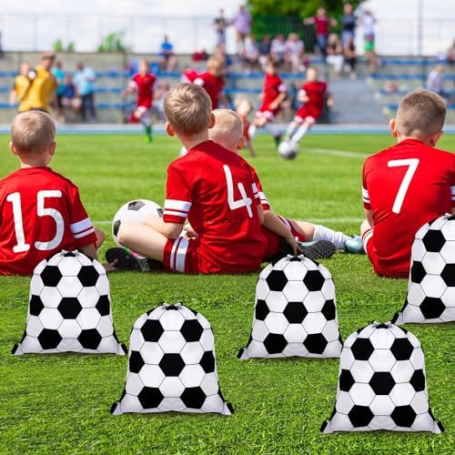 24pcs Soccer Drawstring Party Bags for Sports Themed Parties