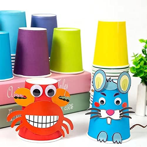 Yuxitia 60pcs Blue Disposable Paper Cups 8oz