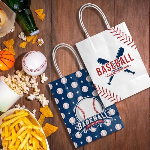 16 PCS Baseball Tote Bags with Handles
