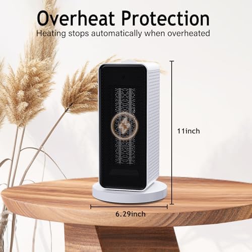 2024 Upgraded 1200W Ceramic Heater with Safety Features