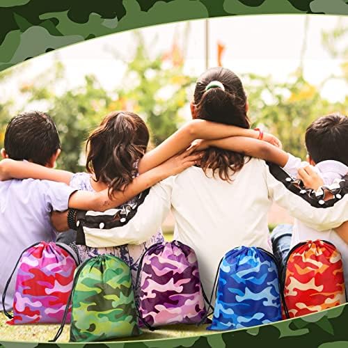 Amylove Camouflage Drawstring Party Bags 24 Pack