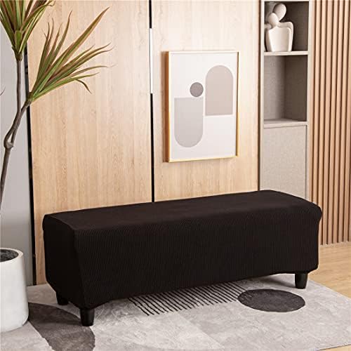 Cornasee Stretch Ottoman Cover Rectangle - Black X-Large