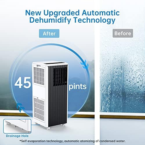 Hipicute 8000 BTUs Portable AC with Dehumidifier and Fan