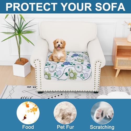 Smiry Printed Couch Cushion Covers Stretch Soft and Non-Slip