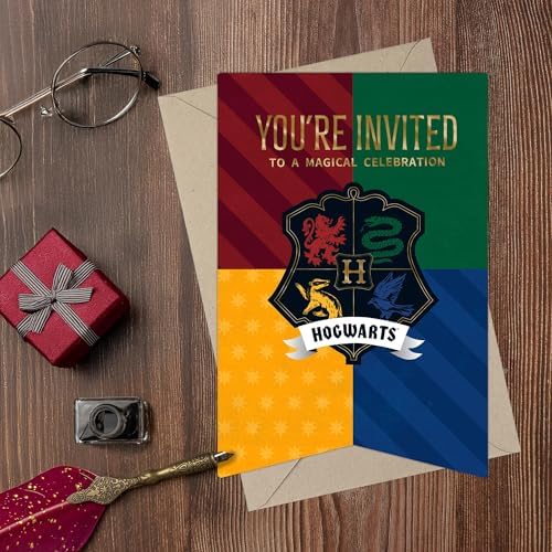 CONQUEST Harry Potter House Banners Themed Invitation Set