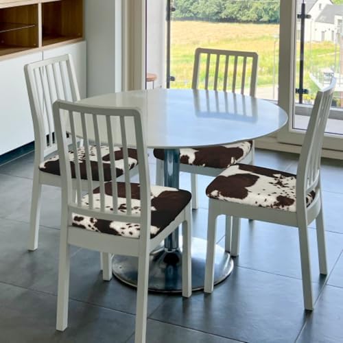 Granbey Cowhide Print Seat Covers Set of 2 Dining Chairs