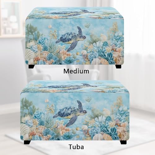 Eritanaer Sea Turtle Stool Cover with Elastic Band