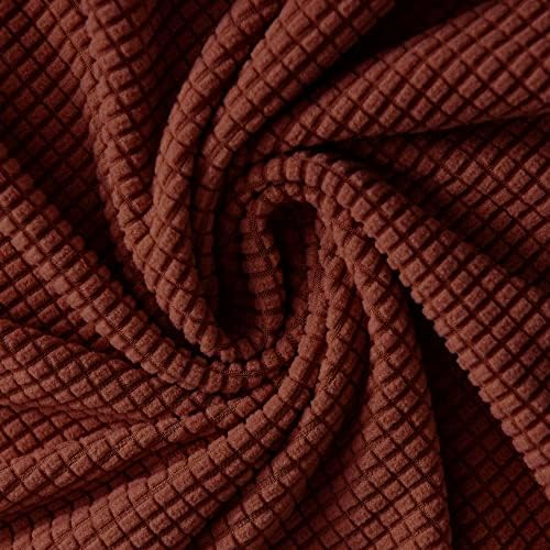 Deisy Dee Stretch Arm Chair Covers Dark Brown 1
