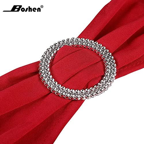 100PCS Red Stretch Chair Bows and Sashes for Wedding Parties