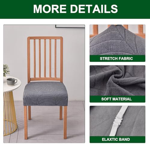 CRFATOP Waterproof Dining Chair Covers Set of 4 with Bench Slipcover