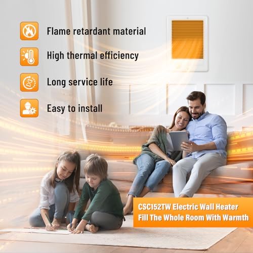 CSC151TW Electric Wall Heater 1500 Watts White