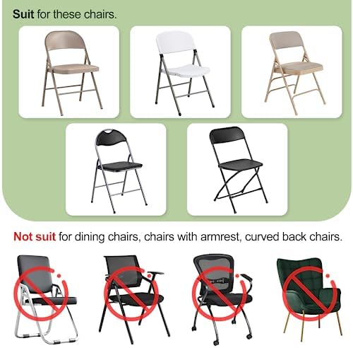 EMART 10pcs Folding Chair Covers White