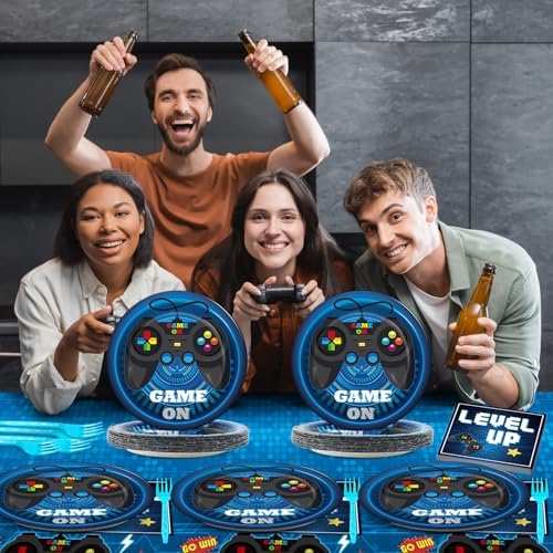 GISGFIM Video Game Party Supplies Set for 20 Guests