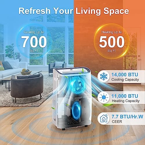 Wiytamo 14000 BTU Portable AC with WiFi and Smart App Control