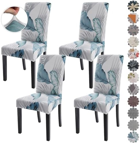 Fhberni Stretch Dining Chair Covers 4 Pack