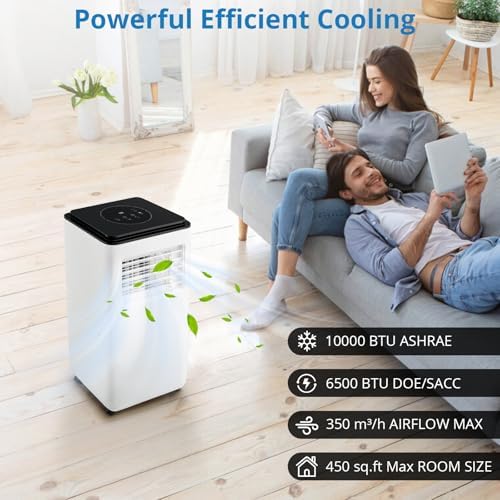 AutoSteelix 10000 BTU Portable AC Unit 350 Sq Ft Cool Fan Dehumidifier