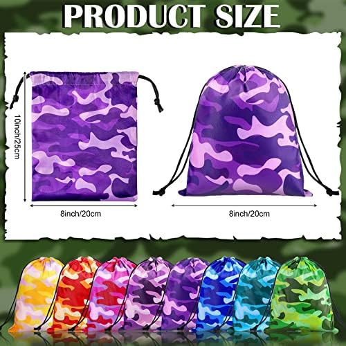 Amylove Camouflage Drawstring Party Bags 24 Pack