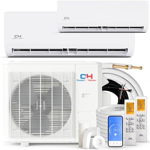 Cooper Hunter Dual Zone Ductless Mini Split Air Conditioner Heat Pump Full Set