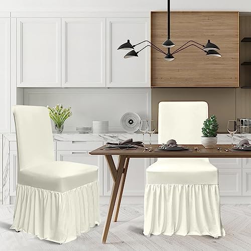 Molasofa Chair Covers Set of 2 Stretch Slipcovers with Skirt