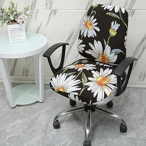 VIOKKO Wild Daisy Chair Covers Set 2 Piece Rotating Swivel Seat Protector