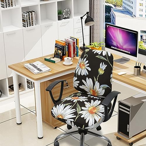 VIOKKO Wild Daisy Chair Covers Set 2 Piece Rotating Swivel Seat Protector