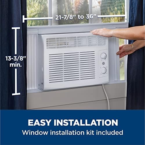 GE 5100 BTU Window AC Unit for Small Rooms Easy Install White