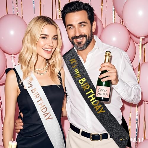 2 Pcs Its My Birthday Sash for Women