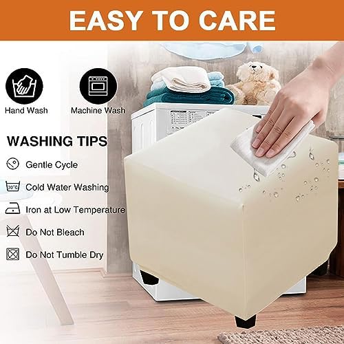 Waterproof PU Square Ottoman Cover with Elastic Bottom