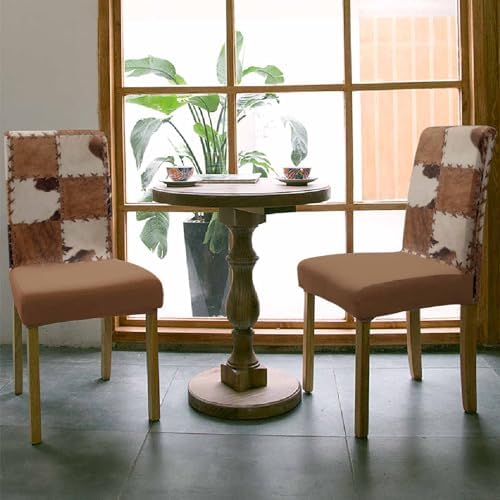 Cow Print Chair Covers Set of 6 for Dining Room