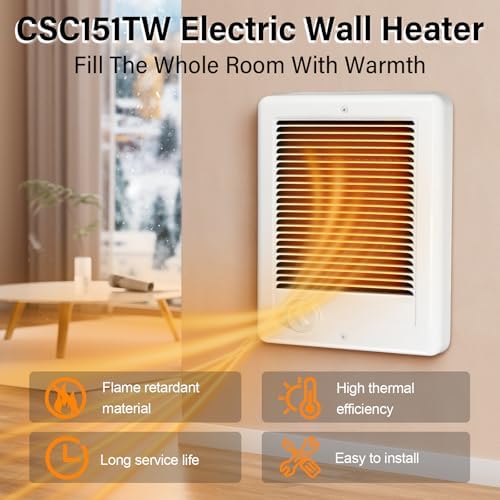CSC151TW Electric Wall Heater With Thermostat 1