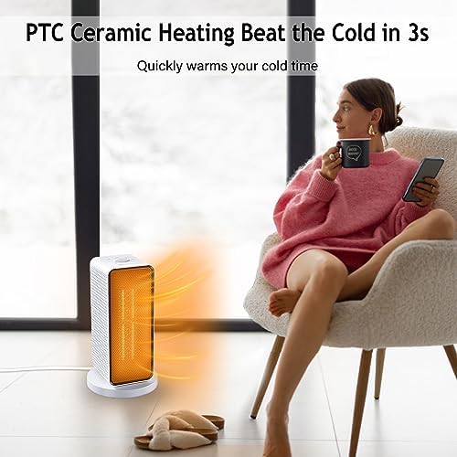 2024 Upgraded 1200W Ceramic Heater with Safety Features