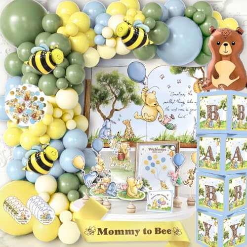 RainMeadow 269 Piece Winnie The Pooh Baby Shower Decor Kit