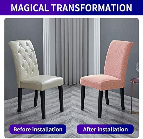 Howhic Stretch Chair Covers Set of 2 Dusty Pink 1