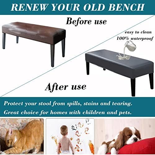 HFCNMY PU Dining Bench Cover Waterproof Stretchable