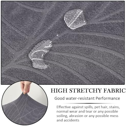 Dark Gray Bar Stool Covers 4 Pack for Counter Height Stools