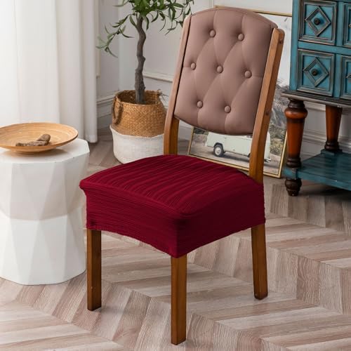 Doottoo Stretch Soft Removable Seat Covers for Dining Chairs 4PCS