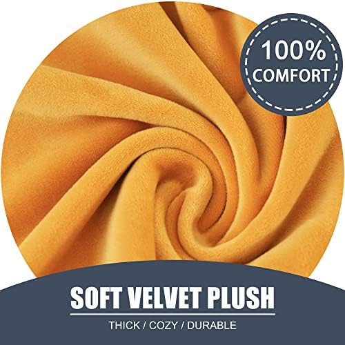 CONRUSER Velvet Ottoman Cover for Living Room Stool