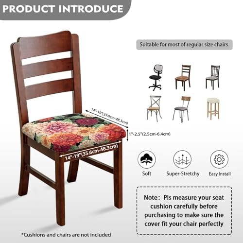 Soft Comfy Chair Seat Cover for Dining Room and Kitchen 1