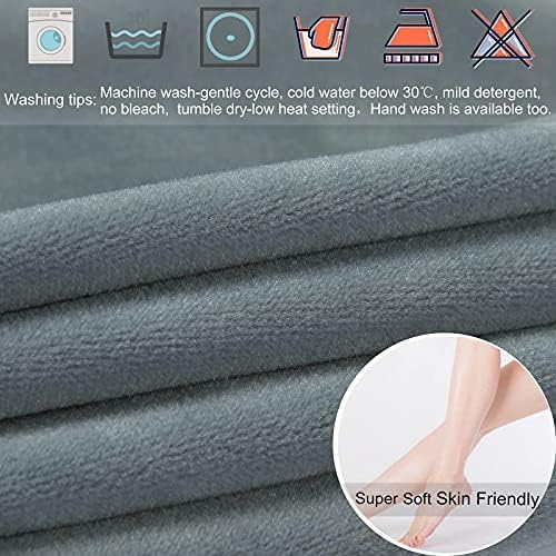 SINOSSO Soft Velvet Bench Cover for Rectangular Chairs XL Dark Grey