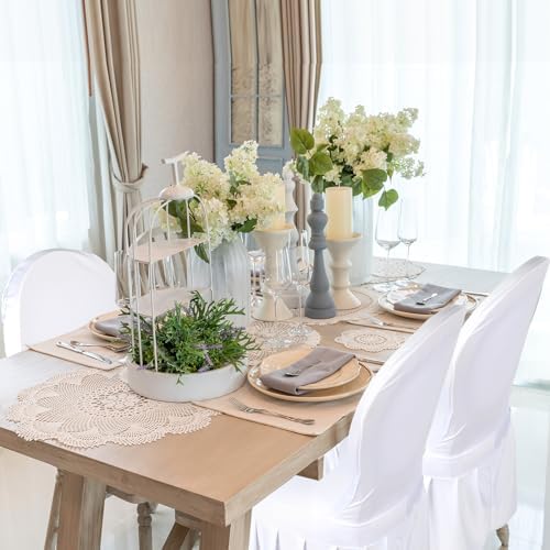 Oudain Dining Chair Slipcovers 30 Piece Set White