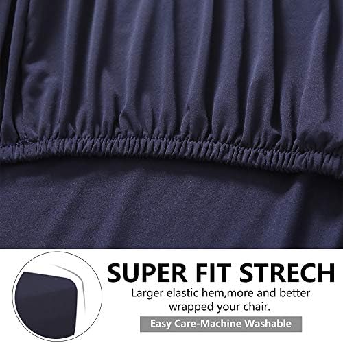 Stretch Dining Chair Slipcovers Navy 4 Pack