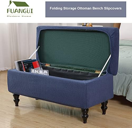 FUANGUI Stretch Ottoman Cover with Elastic Bottom
