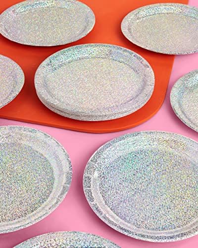 Xo Fetti Holographic Foil Plates 25 Pack