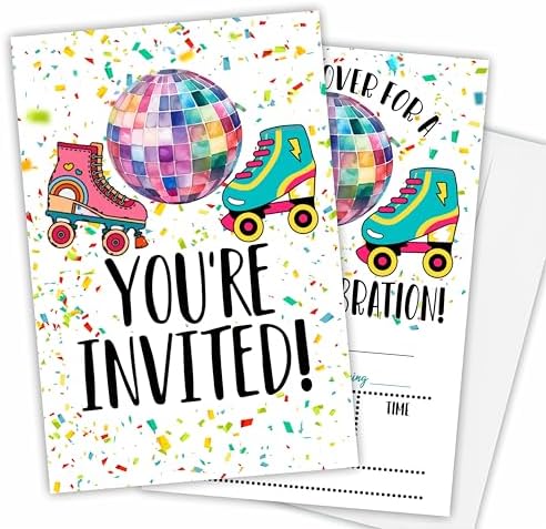 Skate Birthday Party Invitation Cards